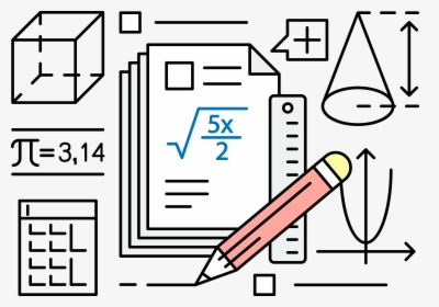 Drawing Mathematics Euclidean Vector - Math Problems Clip Art Transparent, HD Png Download, Free Download