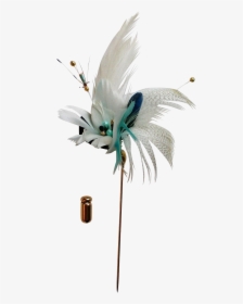 Feather Flower Stick / Lapel Pin Found At Www - Costume Hat, HD Png Download, Free Download