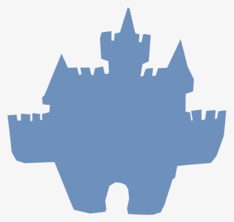 Silhouette,tree,castle - Cartoon Blue Castle, HD Png Download, Free Download