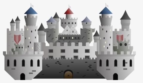 Castle, Drawing, Cartoon, Torres, Simple, Gray, Magic - Castillo Animado Png, Transparent Png, Free Download