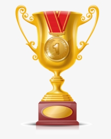 Trophy, Gold Medal, Medal, Yellow Png Image With Transparent - Trophy With Medal Clipart, Png Download, Free Download