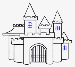 How To Draw Cartoon Castle - Castle Cartoon Drawing, HD Png Download, Free Download