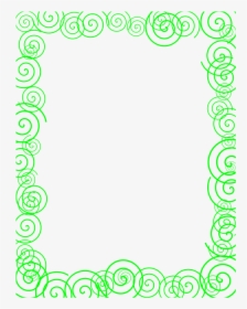 Green Spiral Border - Green Clipart Border, HD Png Download, Free Download