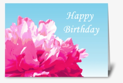Pink Peony Birthday Card Greeting Card - Greeting Card, HD Png Download, Free Download
