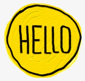 #hello #speechbubble #lettering #text #sticker #yellow - Circle, HD Png Download, Free Download