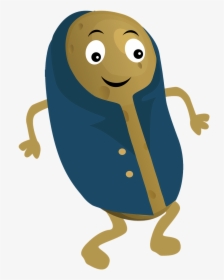Jacket-potato Cartoon Character Free Picture - Potato With Legs And Arms, HD Png Download, Free Download