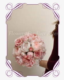 Silk Artificial Romantic Pink Peony And Rose Bridal - Dusty Pink Bouquets Wedding, HD Png Download, Free Download
