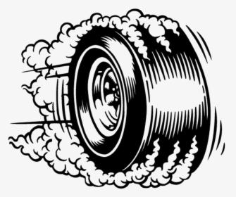 Tire Car Clip Art - Tire Burnout Clipart, HD Png Download, Free Download