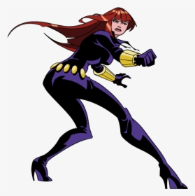 Avengers Cartoon Black Widow, HD Png Download, Free Download