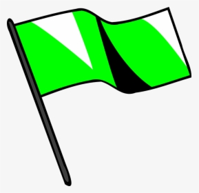 Signal, Flag, Wave, Green, Shine, Shadow, Sport - Flag Clip Art, HD Png Download, Free Download