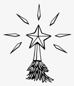 Coloring Pictures Shine Christmas Star Coloring Pages - Line Art, HD Png Download, Free Download