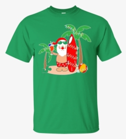Santa Claus Surfing Hawaiian Summer Christmas Outfit - Mastodon Tour T Shirt, HD Png Download, Free Download