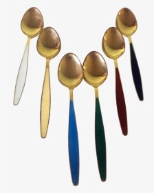 Georg Jensen Gilded & Enameled Demitasse Spoons - Wooden Spoon, HD Png Download, Free Download