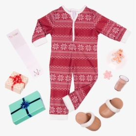 Noelle Wearing Pajama Outfit And Eating Cookies - Our Generation Christmas Clothes, HD Png Download, Free Download