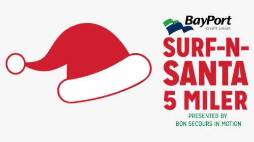Surf N Santa 5 Miler - Bayport Credit Union, HD Png Download, Free Download