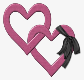 #mq #pink #bow #heart #frame #frames #border #borders - Heart, HD Png Download, Free Download