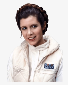 Princess Leia Carrie Fisher Smiling - Carrie Fisher, HD Png Download, Free Download