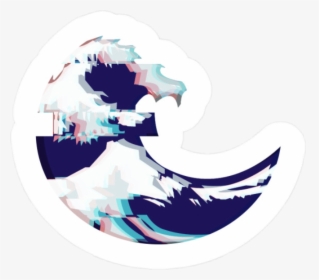 Wave Tumblr Aesthetic Sticker ⚛✳amber Kenz✳⚛ Png Wave - Wave Emoji Logo, Transparent Png, Free Download