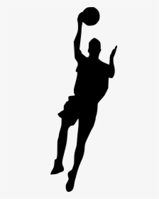 Transparent Basketball Transparent Png - Silhouette Basketball Clip Art, Png Download, Free Download