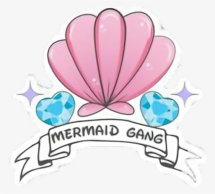 Tumblr Muscheln Shell Mermaid Pink Aesthetic Freetoedit - Mermaid Aesthetic Stickers, HD Png Download, Free Download