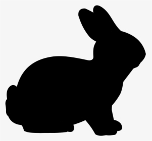 Easter Bunny Rabbit Silhouette Clip Art - Dessin Ombre Lapin, HD Png Download, Free Download