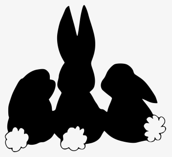 Transparent Bunny Silhouette Clipart - Bunny Silhouette Svg Free, HD Png Download, Free Download