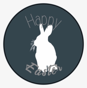 Bunny Silhouette Easter Themed Stickers - Arctic Hare, HD Png Download, Free Download