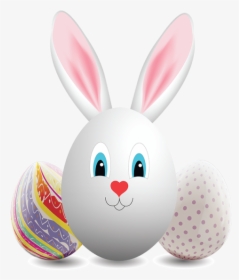 Easter Bunny Vector Png - Bunny With Ears Hair, Transparent Png, Free Download