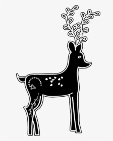 Deer Silhouette, Scandia, Christmas, Nordic, Winter - Deer, HD Png Download, Free Download