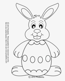 These Easter Bunny Outline Coloring Pages For Free - Domestic Rabbit, HD Png Download, Free Download