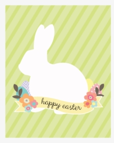 Easter Bunny Print Green Display - Domestic Rabbit, HD Png Download, Free Download