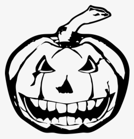 Jackolantern Clipart Evil - Scary Black And White Jack O Lantern, HD Png Download, Free Download
