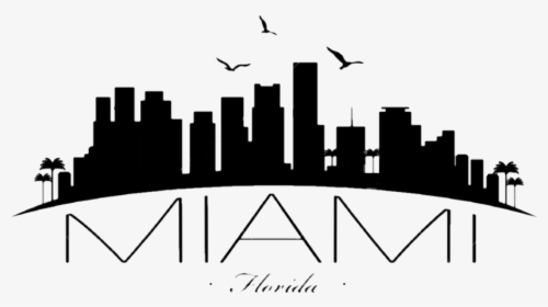 Florida Skyline Silhouette Clipart , Png Download - Vector Miami Skyline Silhouette, Transparent Png, Free Download