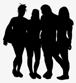 Group Of 4 Silhouette, HD Png Download, Free Download