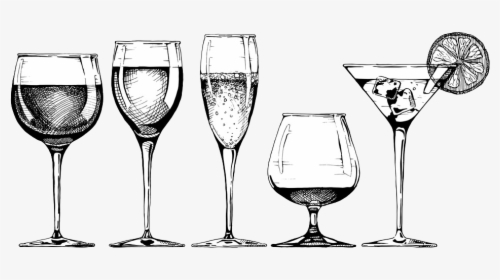 Cocktail Vector Sketch - Cocktail Glass Sketch Png, Transparent Png, Free Download