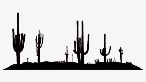 Desert Silhouette Png - Desert Silhouette Black And White, Transparent Png, Free Download