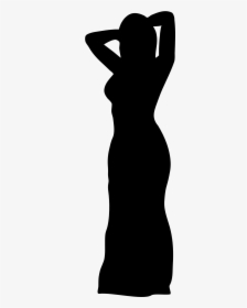Silueta De Mujer Con Vestido Png, Transparent Png, Free Download