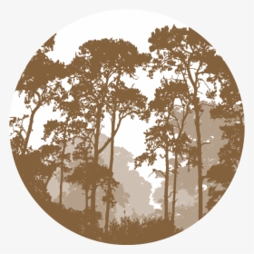 Vector Graphics Illustration Forest Landscape Silhouette - Forest Landscape Vector, HD Png Download, Free Download