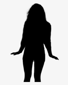 Young Girl - Girl Standing Silhouette Png, Transparent Png, Free Download