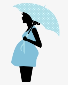 Clip Art Pregnancy Silhouette - Baby Shower Pregnant Clipart, HD Png Download, Free Download