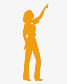 Orange Girl Silhouette, HD Png Download, Free Download