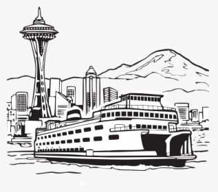 Ferry Clipart Black And White, HD Png Download, Free Download