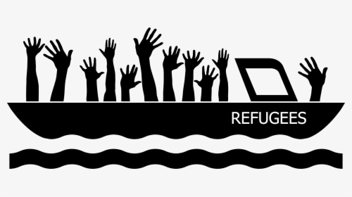 Refugee Ship Silhouette Clip Arts - Refugee Clipart, HD Png Download, Free Download