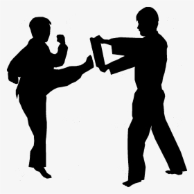 Transparent Karate Silhouette Png - Karate Board Breaking Silhouette, Png Download, Free Download