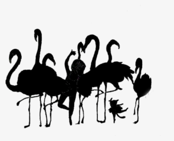 Silhouette Flamingos Ftestickers - Flock, HD Png Download, Free Download