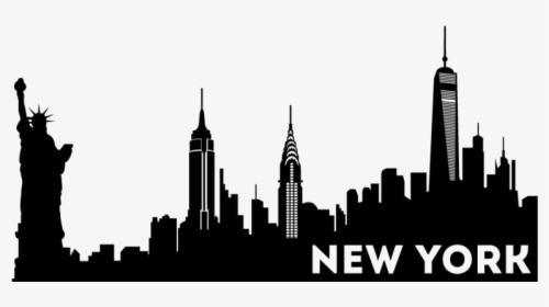 New York City New City Skyline Silhouette - Statue Of Liberty, HD Png Download, Free Download