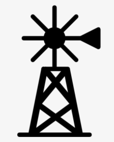 Windmill Farming Gardening Png Silhouette - Drillinginfo, Transparent Png, Free Download