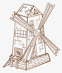 Windmills Middle Ages Drawing, HD Png Download, Free Download
