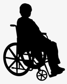 Lady In Wheelchair Transparent - Person In Wheelchair Silhouette Png, Png Download, Free Download