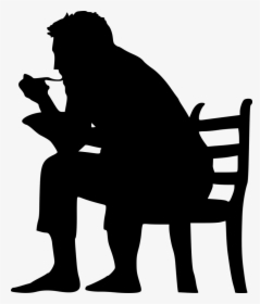 Sitting In Chair Silhouette - Silhouette, HD Png Download, Free Download